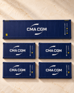 Pack de 5 aimants CMA CGM — Bleu marine