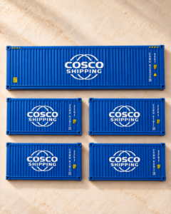 Pack de 5 aimants COSCO Shipping — Bleu