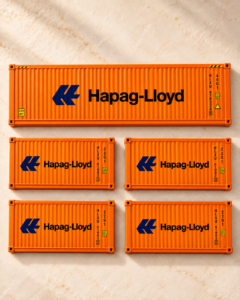 Pack de 5 aimants Hapag-Lloyd — Orange