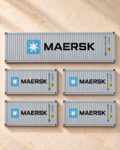 Pack de 5 aimants MAERSK — Gris